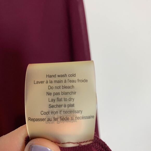 NWT ALICE + OLIVIA boho silk off shoulder flouce dress wide sleeve currant 2388 - Picture 11 of 15